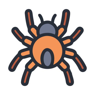 Bir tarantula ikonu çöl vahşi yaşam çizimi