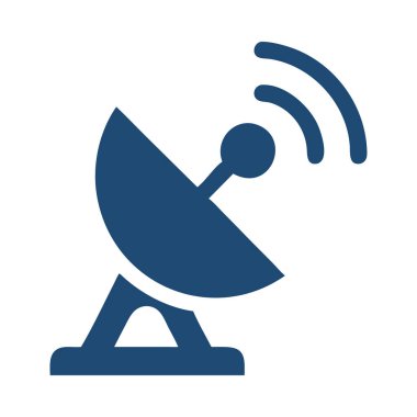 Telekomünikasyon endüstrisinde uydu anteni sinyal gönderiyor.