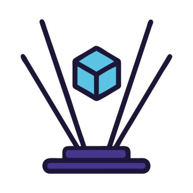 Sanal gerçeklik holografik projeksiyonu 3 boyutlu dijital görüntüler