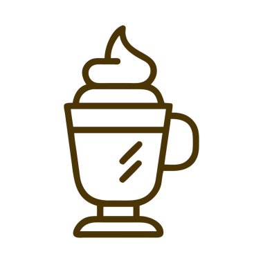 Kremalı latte fincanı kahve kültürü ve kremalı hoşgörü.