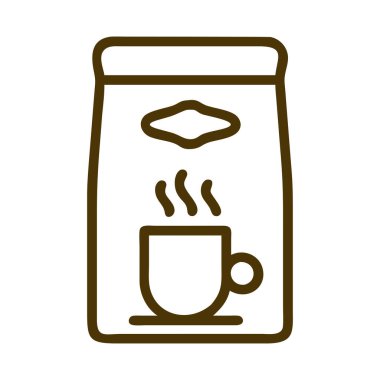 Kahve poşeti kahve kültürü ve taze fasulye.