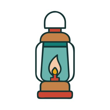 Kamp malzemeleri ve aydınlatma için taşınabilir fener.