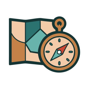 Kamp malzemeleri ve navigasyon için pusula