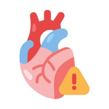 Kardiyovasküler hastalıklara karşı uyarısı olan kalp.