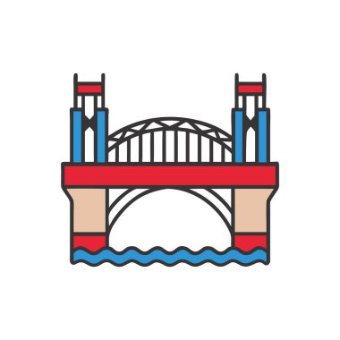 Ünlü Lüksemburg Köprüsü illüstrasyon simgesi