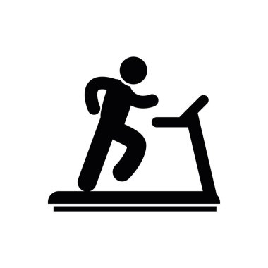 Spor salonu simgesi koşu bandında koşan birini gösteriyor