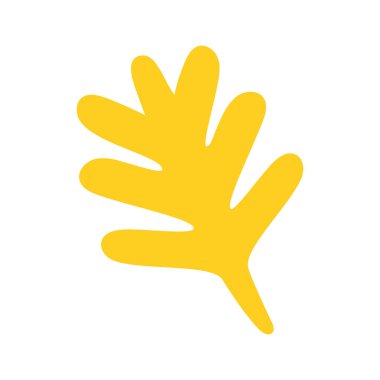 Geometrik Şekil Yaprak Sanatsal Soyut Modern Tasarım