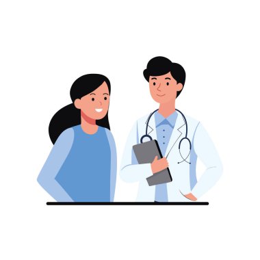 Doktor ve hasta sağlık seçenekleri hakkında tartışıyorlar.