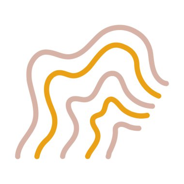 Soyut Şekiller dalgalı akış çizgileri sanatsal ifade tasarımı