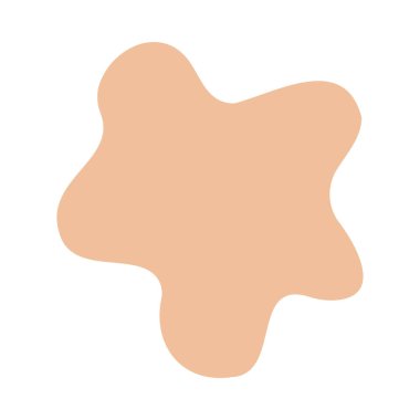 Canlı tasarım ve yaratıcı elementler için soyut şeftali yıldız damlası şekli