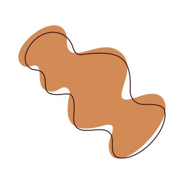 Canlı tasarım ve sanatsal kompozisyonlar için soyut turuncu leke şekli