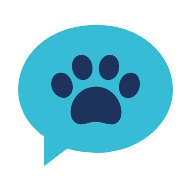 Pençe izli Hayvan Evlat Edinme Konuşma Balonu