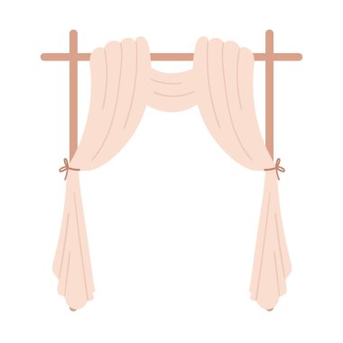 Wedding Entrance Draped Curtain Arch Elegant Stylish Ceremony clipart