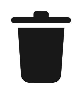 Simge kullanıcı arayüzü çöp kutusu tasarımı illüstrasyonu