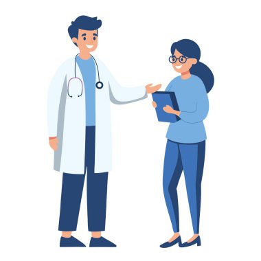 Doktor, hastanın tıbbi muayenesini kontrol et.