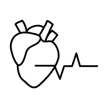 Kalp sağlığı ve fiziksel egzersizi sembolize eden kalp fitness ikonu