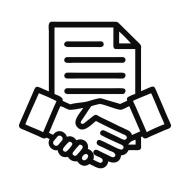 El sıkışma ve belge ile işletme kayıt anlaşması simgesi