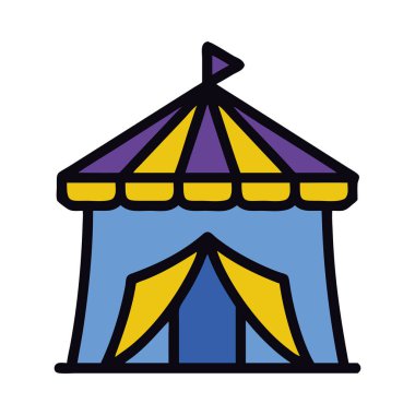 Karnaval eğlenceleri ve ana etkinlik için çadır