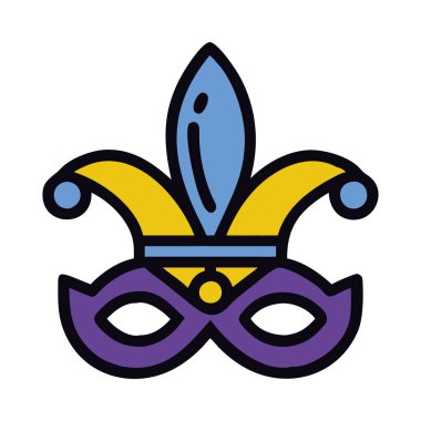 Fleur de lis mask for carnival costumes clipart