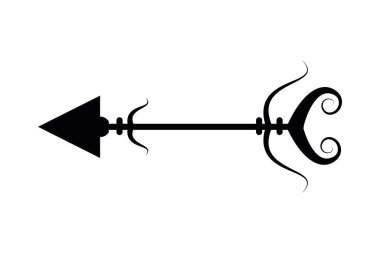 Dekoratif akışkan şekilli Zarif Ok