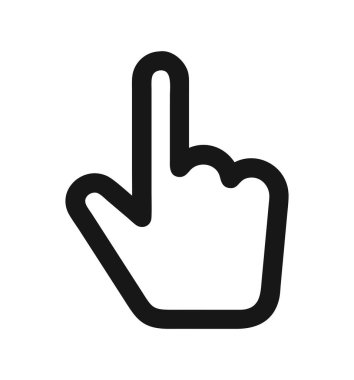 Simge kullanıcı arayüzü el işaretleyici çizimi