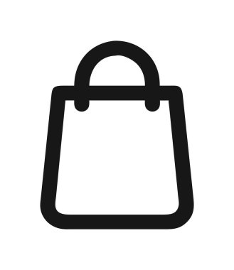 Simge kullanıcı arayüzü alışveriş çantası illüstrasyonu