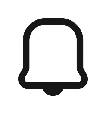 Satır tasarımı ile simge kullanıcı arayüzü bildirim çanı