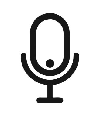 Satır tasarımlı simge kullanıcı arayüzü mikrofonu