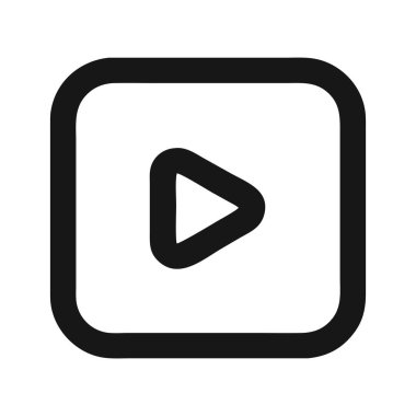 Satır tasarımı ile simge kullanıcı arayüzü çalma düğmesi