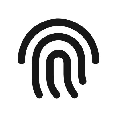 Satır tasarımı ile simge kullanıcı arayüzü parmak izi