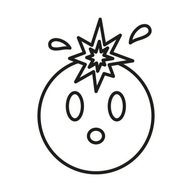 Patlama ve şok ikonu ile beyin patlaması