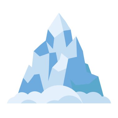 Kar Bankası dağ zirveleri buz oluşumlarıyla