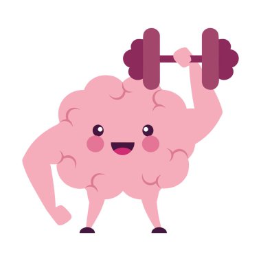 Strong Mind Happy brain strong muscles clipart