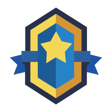 Polis logosu rozeti, kurdeleli ve yıldızlı