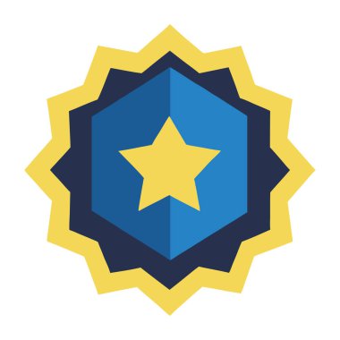 Yıldız şekilli polis logosu kalkanı