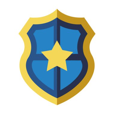 Altın yıldızlı polis logosu rozeti.