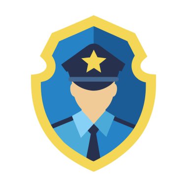 Polis logosu rozeti ve kalkan tasarımı