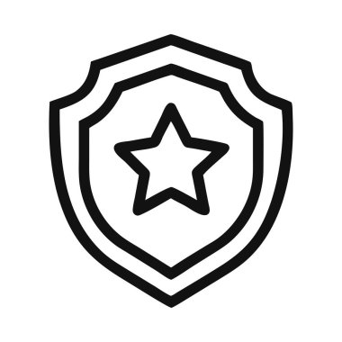 Polis Logosu Minimalist kalkan yıldızı
