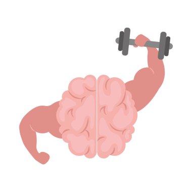 Güçlü Zihin Beyni Kas Kol kaldıran dambıl