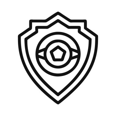 Polis Logosu Hedefi olan modern bir kalkan