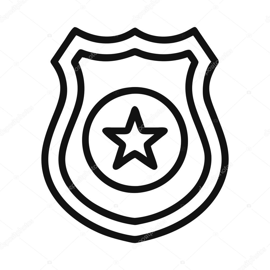 Police Logo Traditional shield with a star