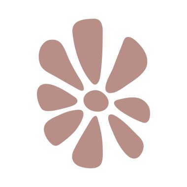 Boho Arkaplan Çiçeği Şekli Dekorasyon Simgesi