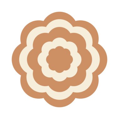 Boho Arkaplan Çiçeği Şekli Simgesi