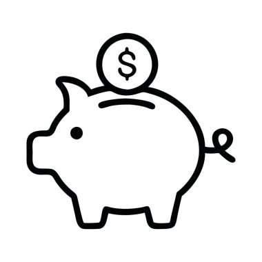 Banka Logosu ve madeni para tasarrufu