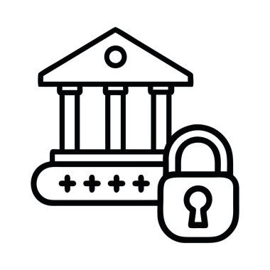 Güvenlik kilidi sembollü banka logosu