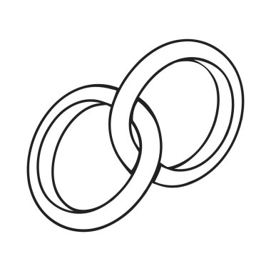 Şık bir evlilik için nikah yüzüğü.