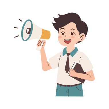 Öğrenci erkek öğrenci yüksek sesle konuşuyor