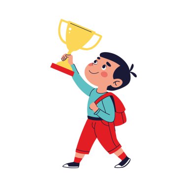 En iyi öğrenci zaferi kutluyor