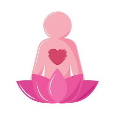 Nilüfer üzerinde meditasyon yapan bir figürle huzurlu bir zihin.