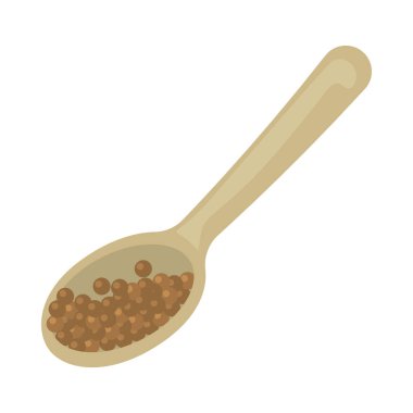 Hint baharatlı kişniş kaşığı yalıtılmış.